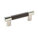 3-3/4 in. Center-to-Center Cabinet Pull in  Polished Nickel/Black Bronze