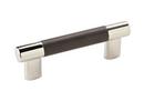 Esquire 3in & 3-3/4 in (76mm & 96 mm) Center-to-Center Polished Nickel/Black Bronze Cabinet Pull