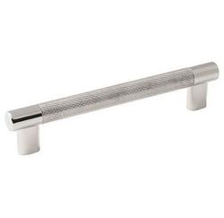 6-5/16 in. Center-to-Center Cabinet Pull in Polished Nickel/Stainless Steel