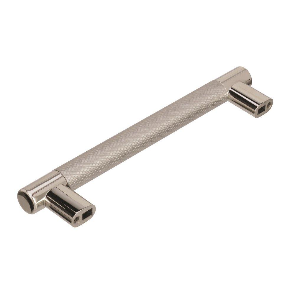 Amerock Polished Nickel/Stainless Steel Esquire 6-5/16 in (160 mm) Center-to-Center Polished Nickel/Stainless Steel Cabinet Pull 
