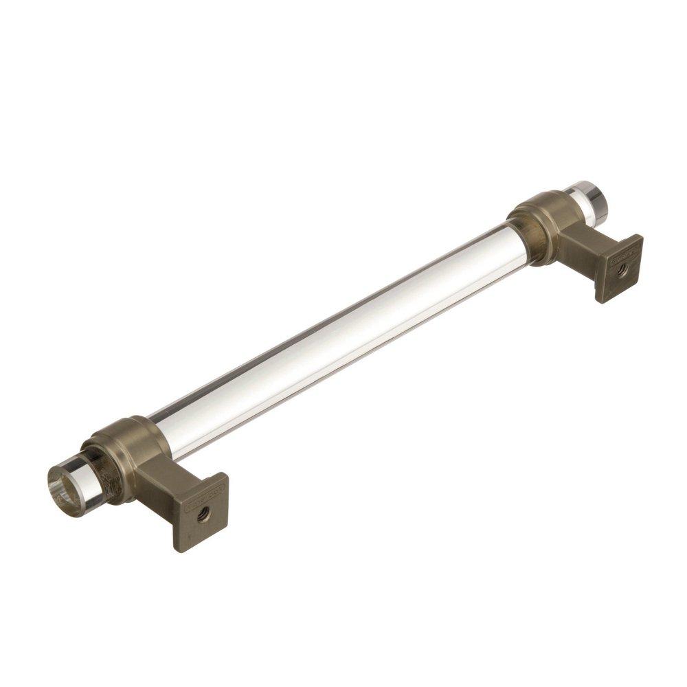 Amerock Clear/Golden Champagne Glacio 6-5/16 in (160 mm) Center-to-Center Clear/Golden Champagne Cabinet Pull 