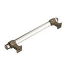 Amerock Clear/Golden Champagne Glacio 6-5/16 in (160 mm) Center-to-Center Clear/Golden Champagne Cabinet Pull 