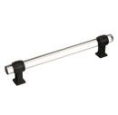 6-5/16 in. Center-to-Center Pull in Clear/Black Bronze