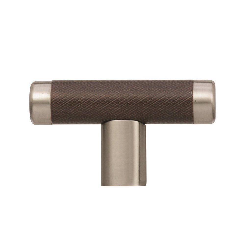 Amerock Satin Nickel/Oil Rubbed Bronze Esquire 2-5/8 in (67 mm) Length Satin Nickel/Oil-Rubbed Bronze Cabinet Knob 