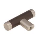 Amerock Satin Nickel/Oil Rubbed Bronze Esquire 2-5/8 in (67 mm) Length Satin Nickel/Oil-Rubbed Bronze Cabinet Knob 