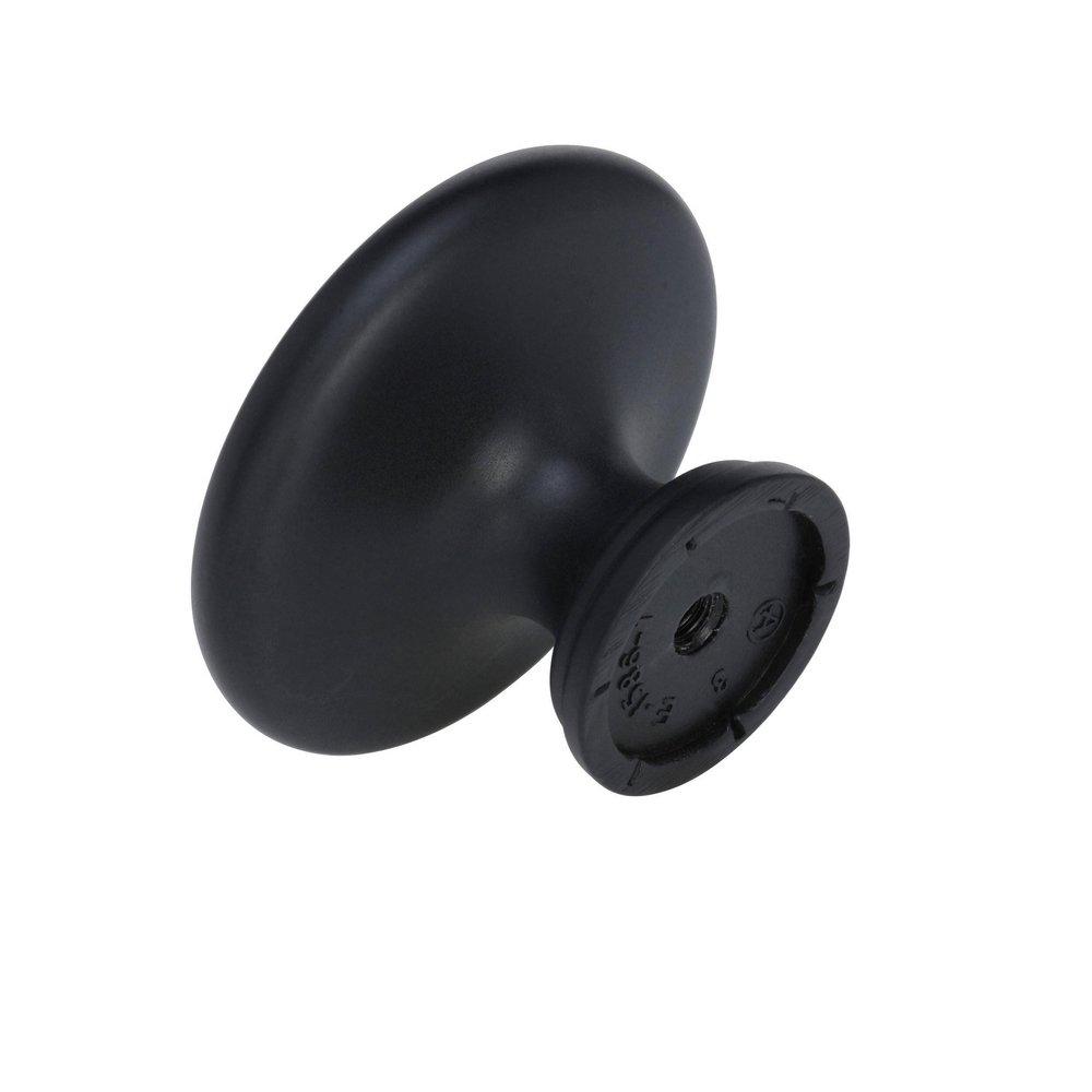 Amerock Flat Black 1-3/4 in. Round Knob 