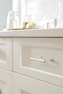 Amerock Polished Nickel/Stainless Steel Esquire 3in & 3-3/4 in (76mm & 96 mm) Center-to-Center Polished Nickel/Stainless Steel Cabinet Pull 