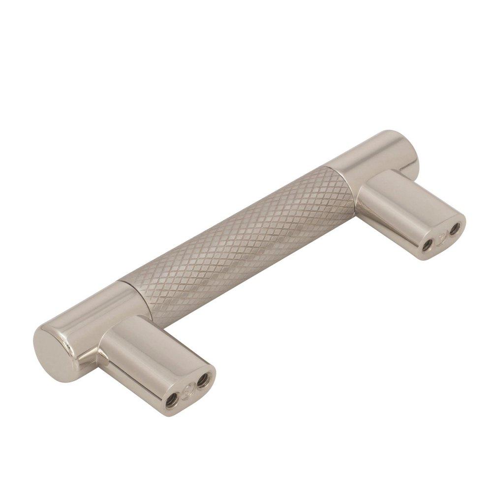Amerock Polished Nickel/Stainless Steel Esquire 3in & 3-3/4 in (76mm & 96 mm) Center-to-Center Polished Nickel/Stainless Steel Cabinet Pull 