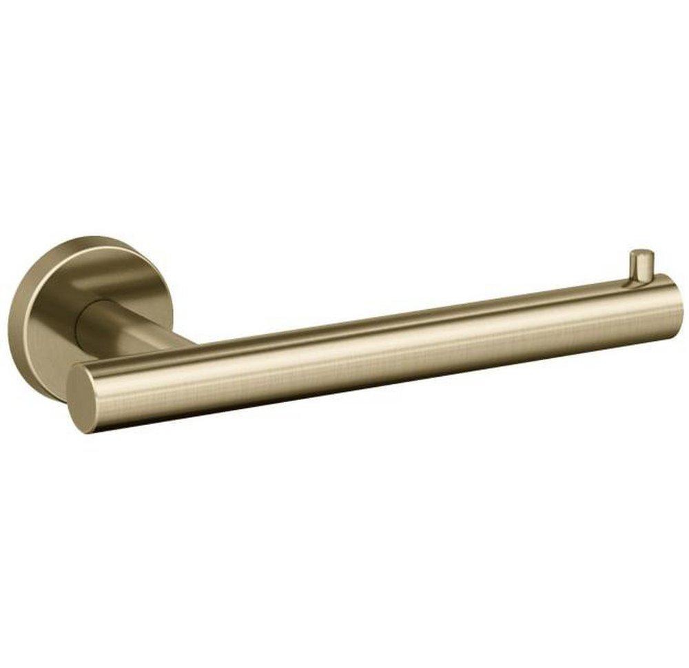 Arrondi Single Post Tissue Roll Holder in Brushed Bronze/Golden Champagne 