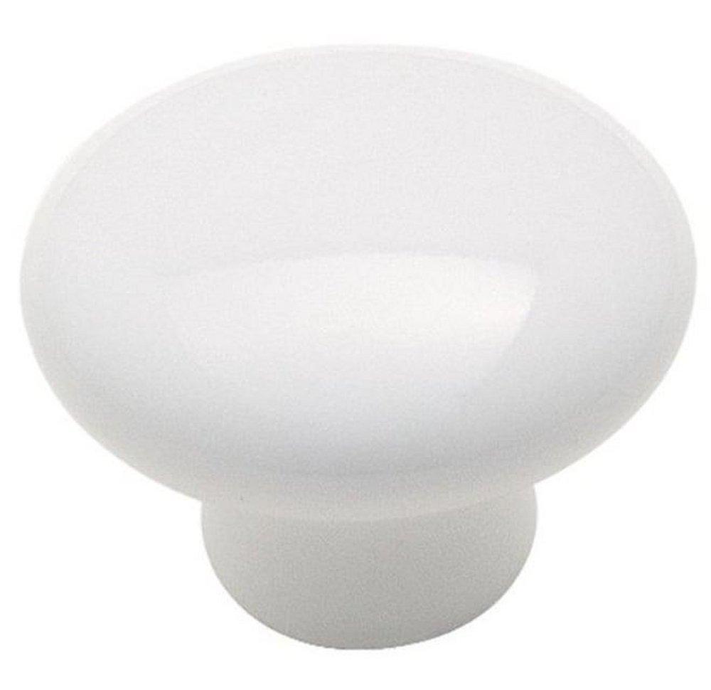 Amerock White 1-1/4 in. Knob 