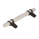 Carrione 3-3/4 in (96 mm) Center-to-Center Marble White/Black Bronze Cabinet Pull 