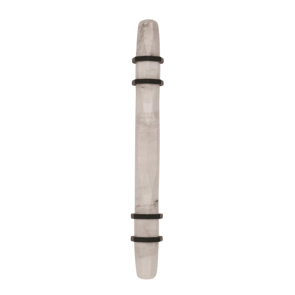 Carrione 3-3/4 in (96 mm) Center-to-Center Marble White/Black Bronze Cabinet Pull 