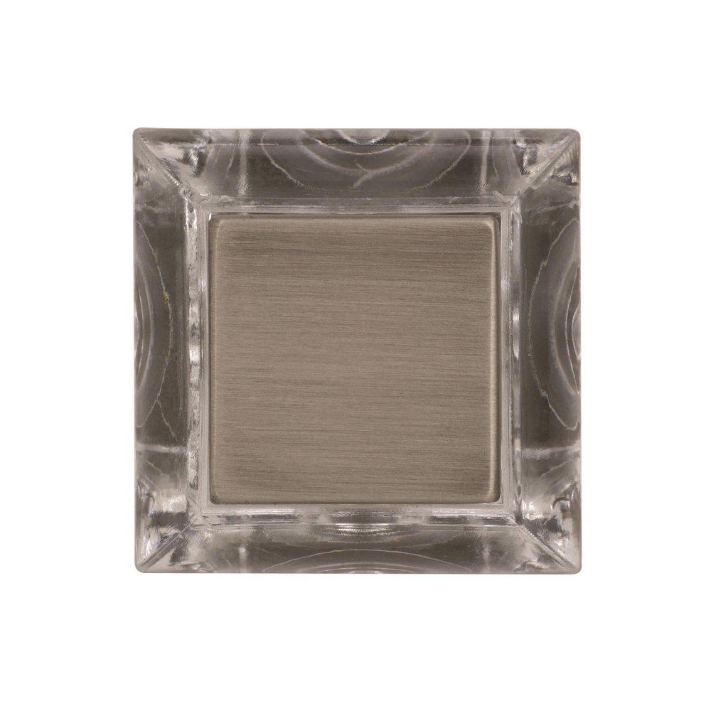 Amerock Clear/Antique Silver Abernathy 1-1/16 in (27 mm) Length Clear/Antique Silver Cabinet Knob 
