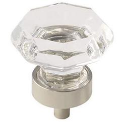 1-5/16 in. Cabinet Knob in Clear/Polished Nickel