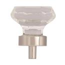 Amerock Clear 1-5/16 in (33 mm) Diameter Clear/Polished Nickel Cabinet Knob 