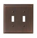 2 Toggle Oil Rubbed Bronze Wall Plate