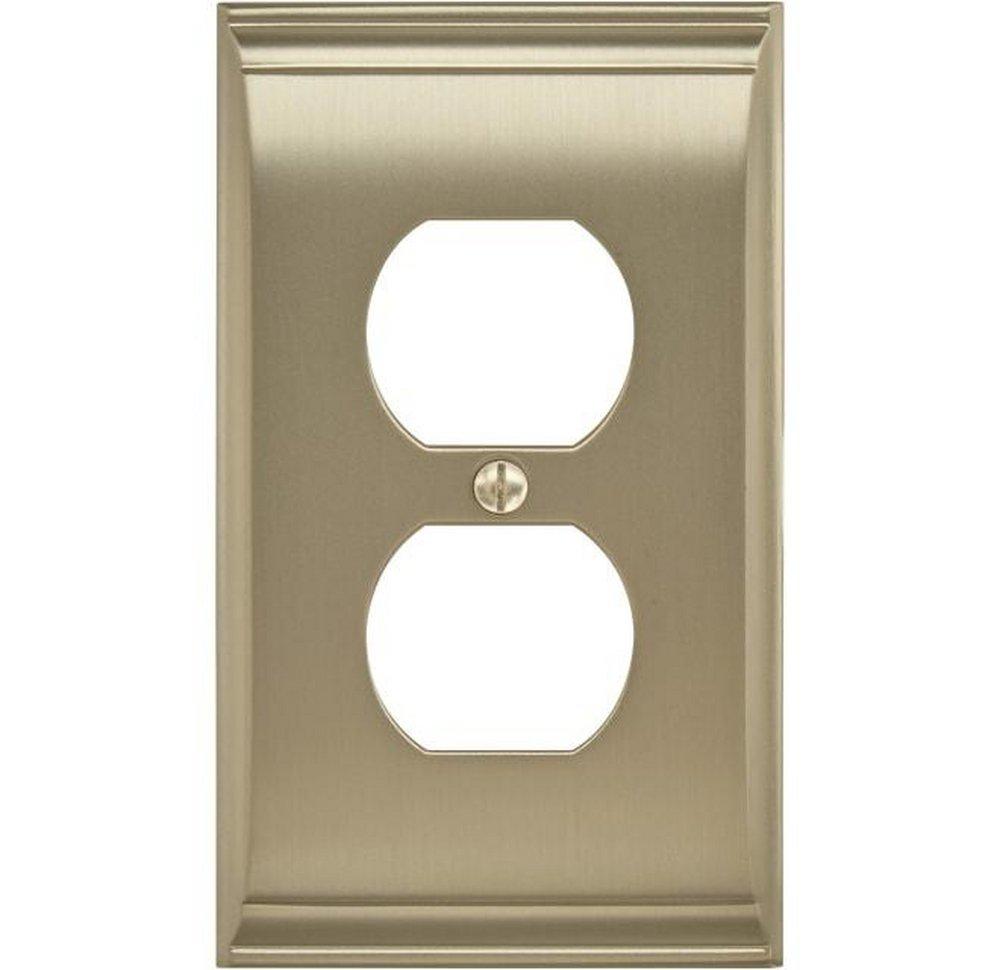 Candler 1 Receptacle Golden Champagne Wall Plate 