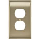 Candler 1 Receptacle Golden Champagne Wall Plate 