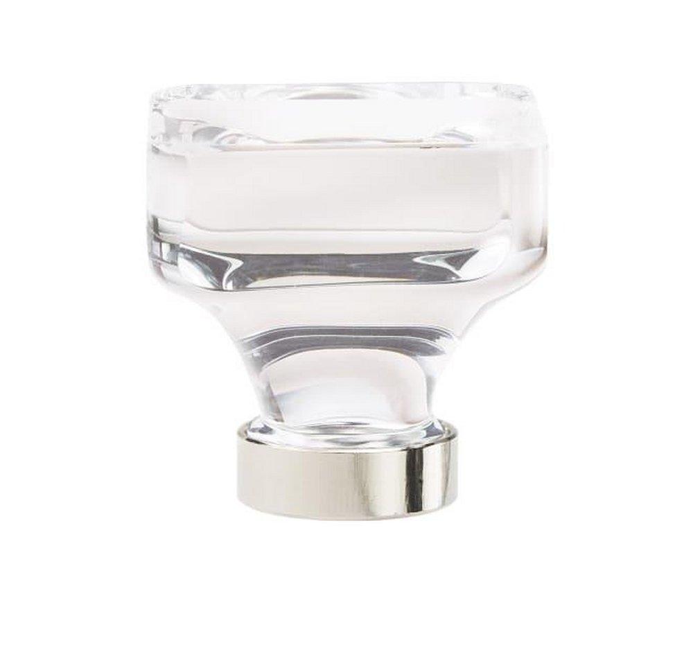 Amerock Clear/Polished Nickel 1-3/8 in. Knob 