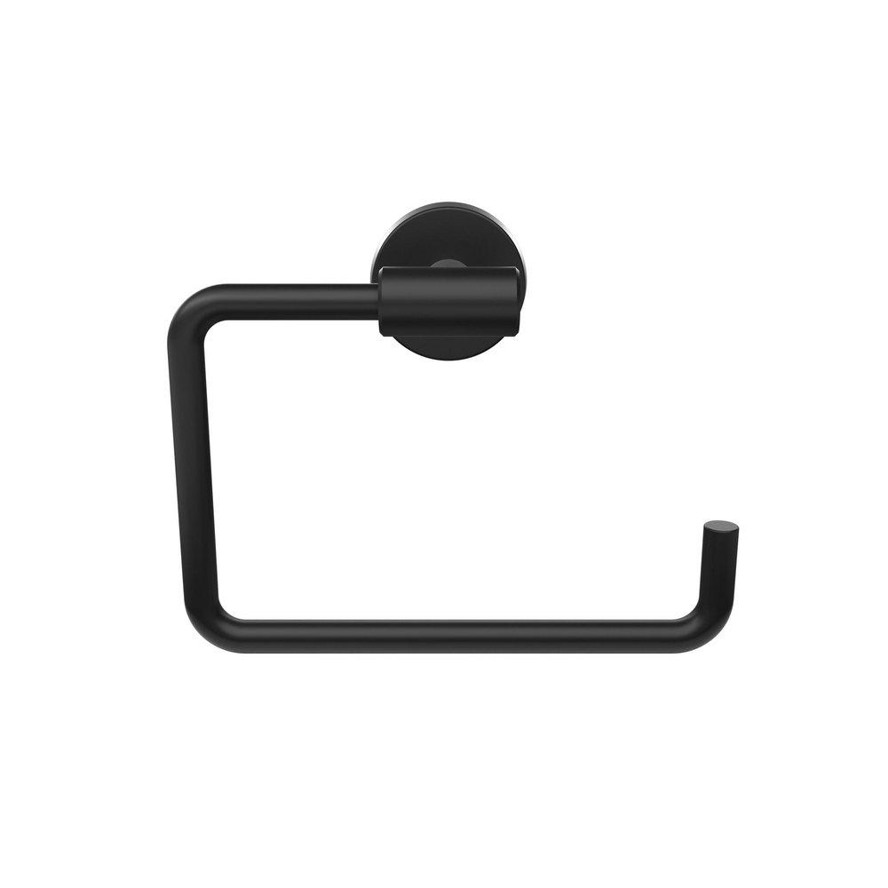 Arrondi 6-7/16 in (164 mm) Length Towel Ring in Matte Black 
