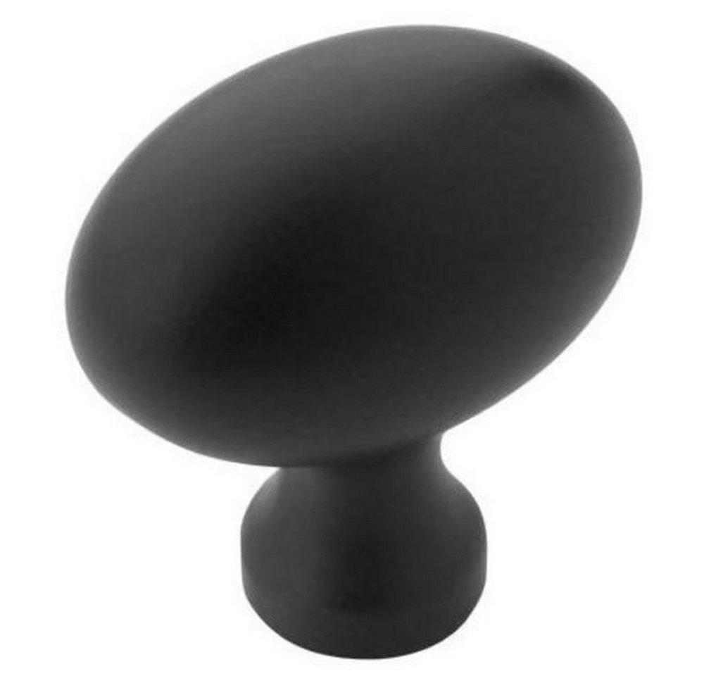 Amerock Flat Black 1 in. Knob 
