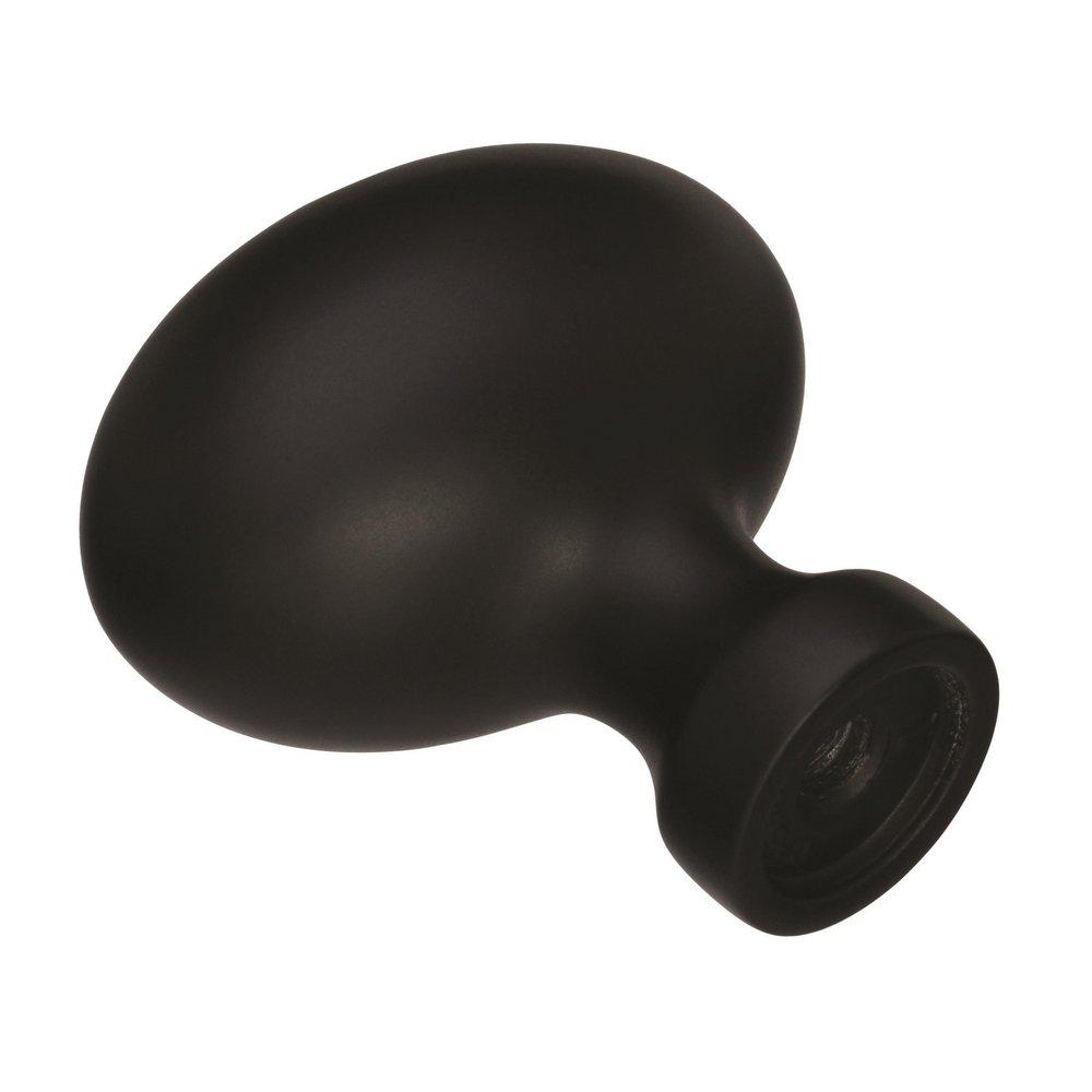 Amerock Flat Black Allison Value 1-3/8 in (35 mm) Length Flat Black Cabinet Knob 