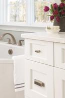 Amerock Satin Nickel Highland Ridge 1-3/8 in (35 mm) Length Satin Nickel Cabinet Knob 