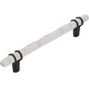 6-5/16 in. Center-to-Center Pull in Marble White/Black Bronze