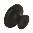 Amerock Flat Black Allison Value 1-3/16 in (30 mm) Diameter Flat Black Cabinet Knob 