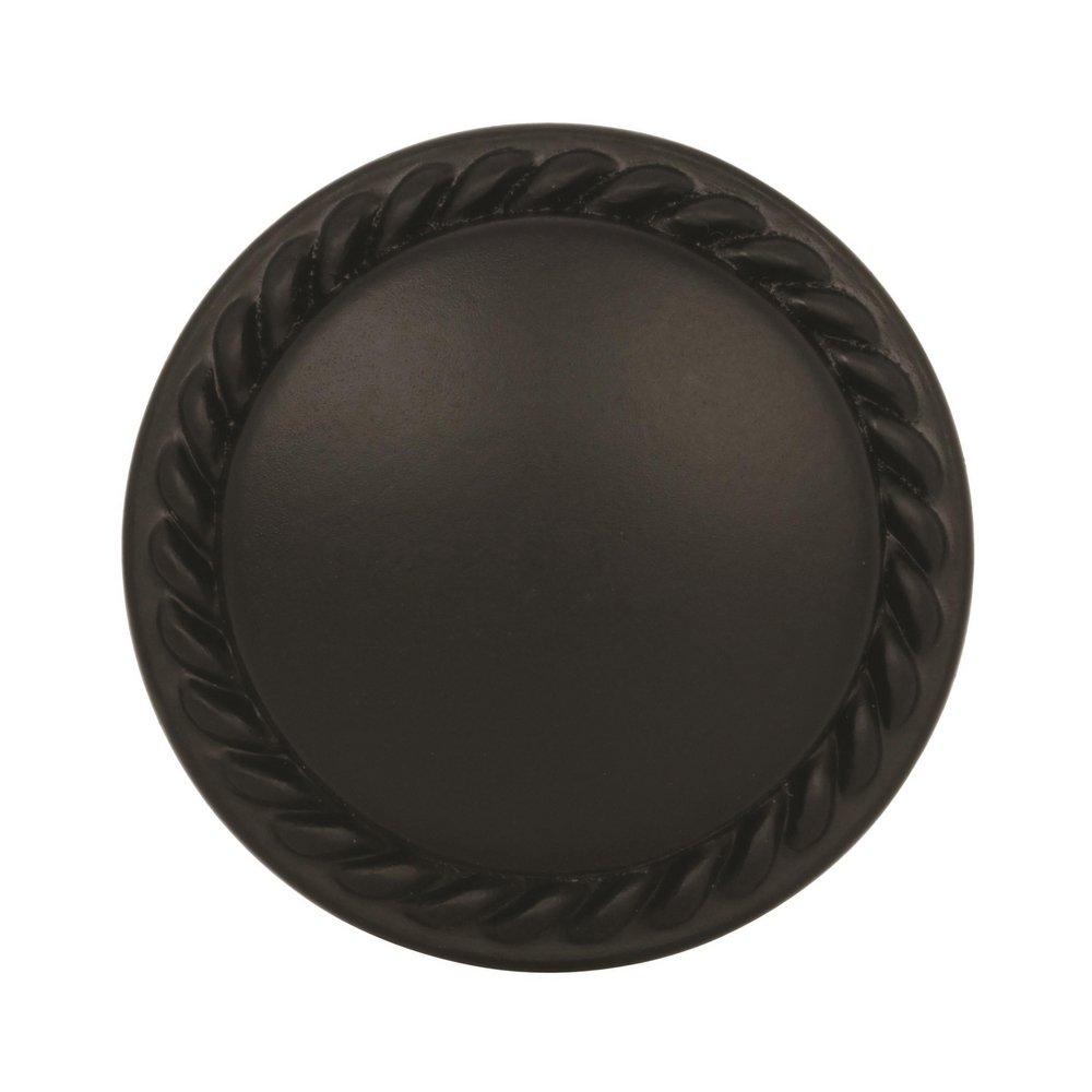 Amerock Flat Black Allison Value 1-3/16 in (30 mm) Diameter Flat Black Cabinet Knob 