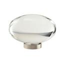 Amerock Clear/Satin Nickel 1 in. Knob 