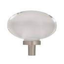 Glacio 1-3/4 in (44 mm) Length Clear/Satin Nickel Cabinet Knob 