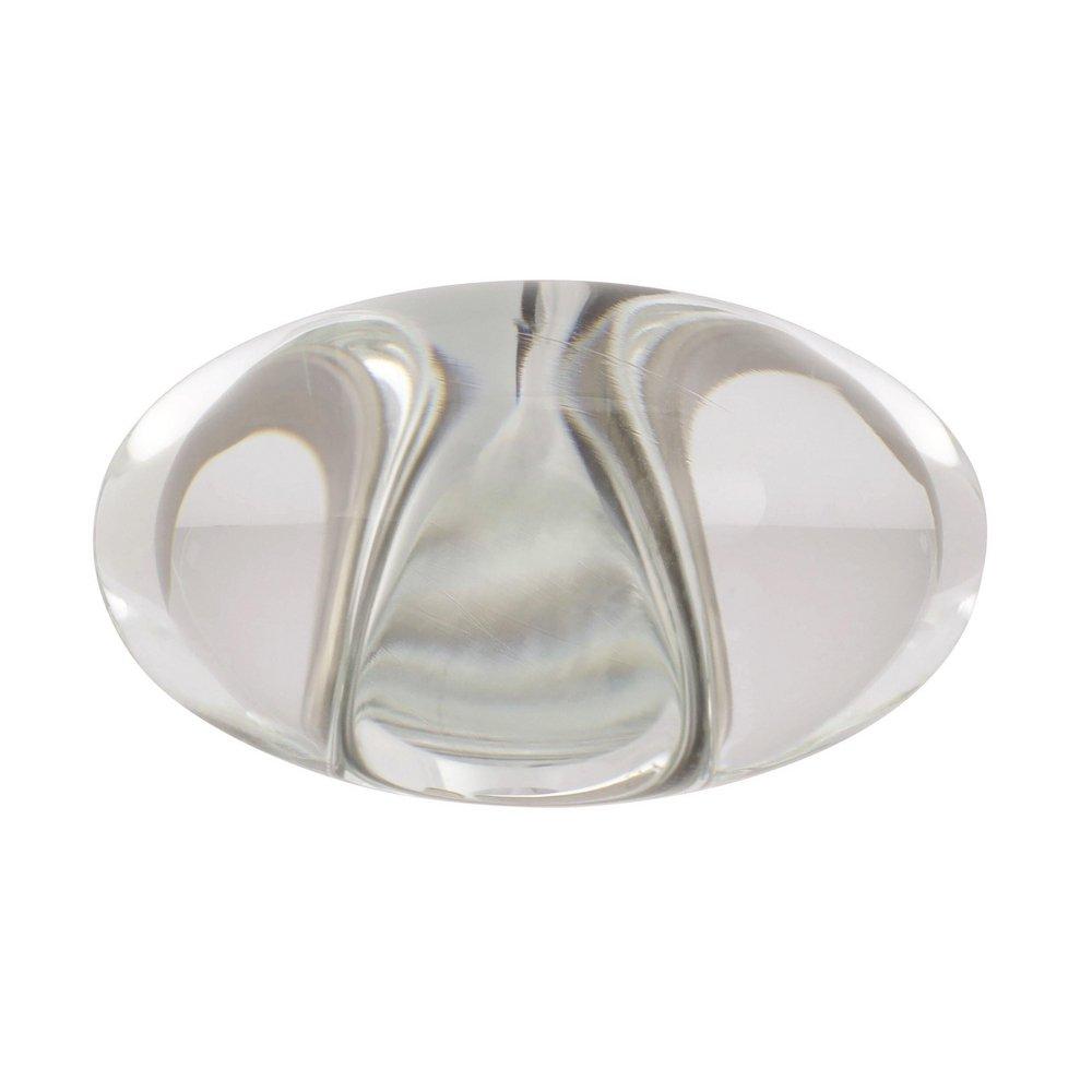 Glacio 1-3/4 in (44 mm) Length Clear/Satin Nickel Cabinet Knob 