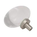Glacio 1-3/4 in (44 mm) Length Clear/Satin Nickel Cabinet Knob 