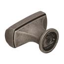 Amerock Aged Pewter Highland Ridge 1-3/8 in (35 mm) Length Aged Pewter Cabinet Knob 