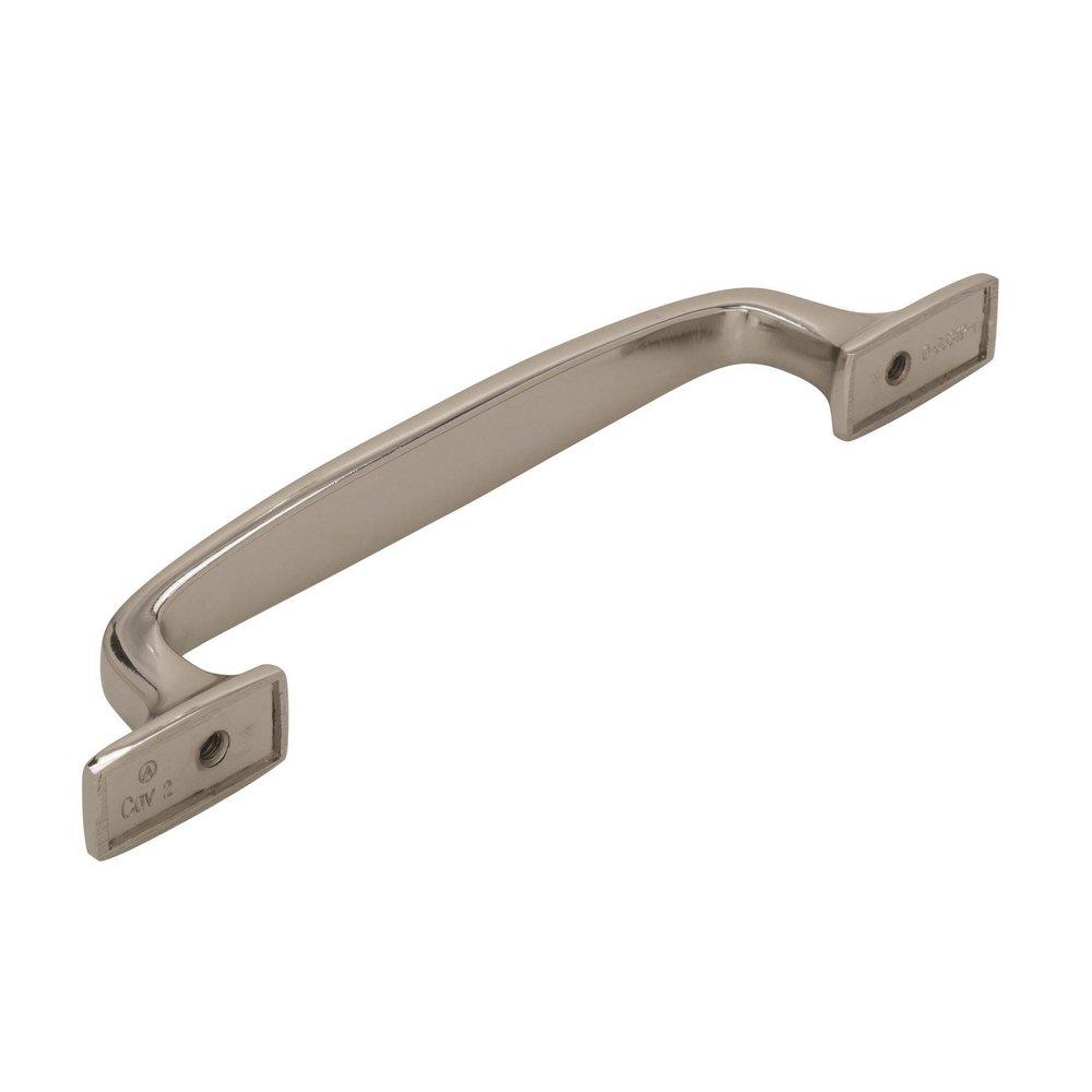 Amerock Polished Nickel Highland Ridge 5-1/16 in (128 mm) Center-to-Center Polished Nickel Cabinet Pull 