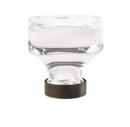 1-3/8 in. Square Knob in Clear/Oil-Rubbed Bronze
