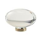 1 in. Knob in Clear/Golden Champagne