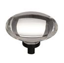 1-3/4 in. Oval Knob in Clear/Black Bronze