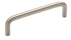 4 in. Center to Center Wire Style Cabinet Handle / Drawer Pull in Satin Nickel