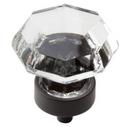 1-5/16 in. Cabinet Knob in Clear/Black Bronze