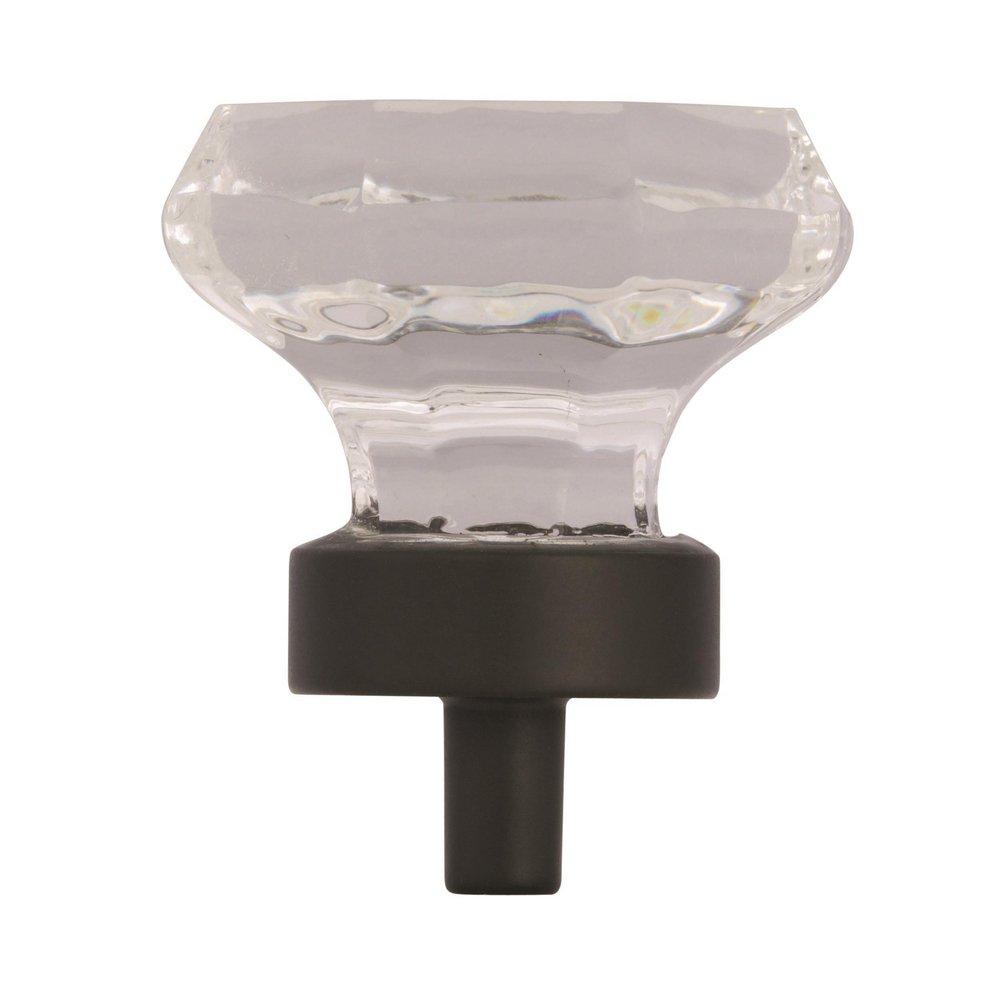 Amerock Clear 1-5/16 in (33 mm) Diameter Clear/Polished Nickel Cabinet Knob 