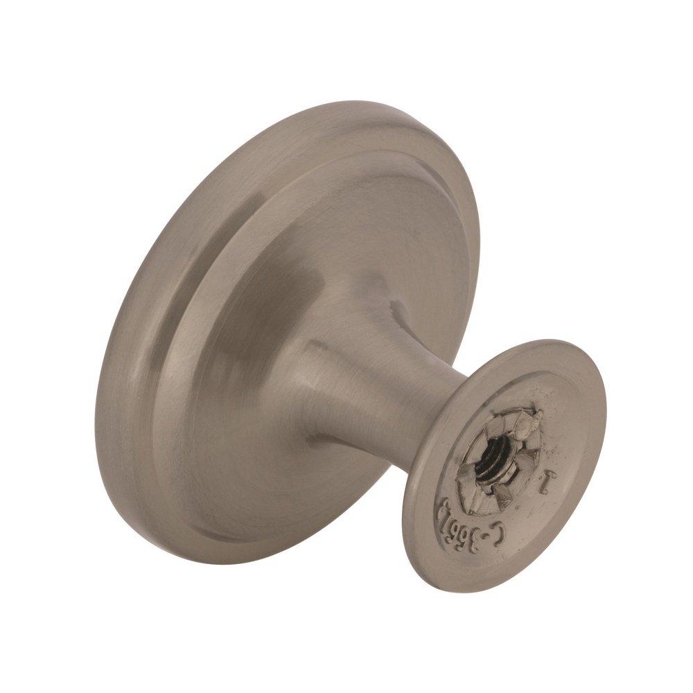 Crawford 1-3/8 in (35 mm) Diameter Satin Nickel Cabinet Knob 
