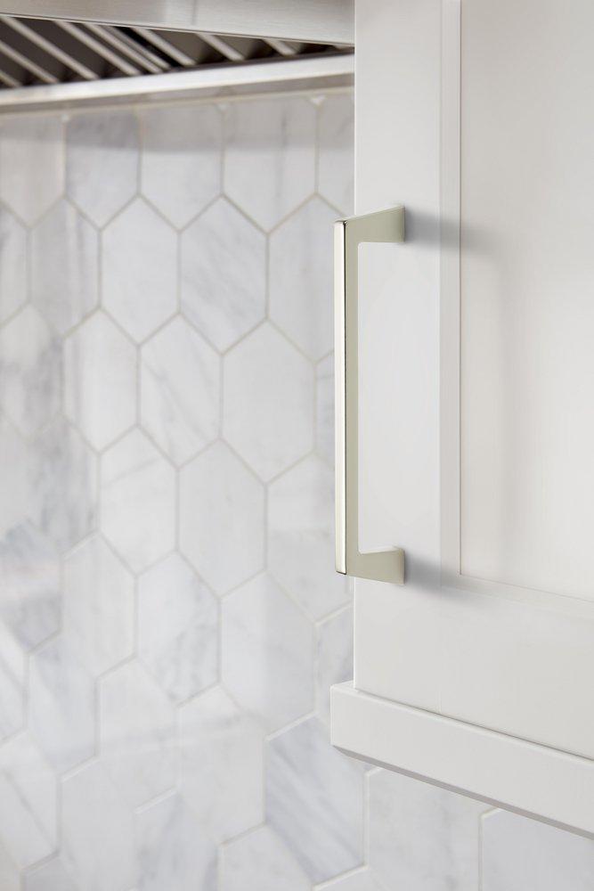 Amerock Polished Nickel Blackrock 6-5/16 in (160 mm) Center-to-Center Polished Nickel Cabinet Pull 