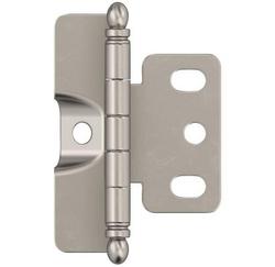 3/4 in. Full Wrap Full Inset Ball Tip Hinge in Satin Nickel