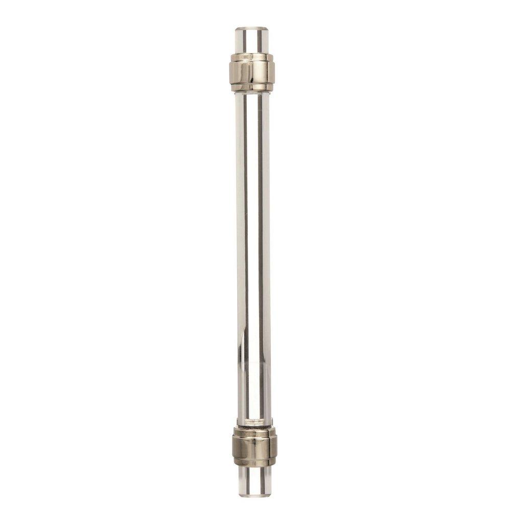Amerock Clear/Polished Nickel Glacio 6-5/16 in (160 mm) Center-to-Center Clear/Polished Nickel Cabinet Pull 