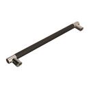 Amerock Polished Nickel/Black Bronze Esquire 10-1/16 in (256 mm) Center-to-Center Polished Nickel/Black Bronze Cabinet Pull 