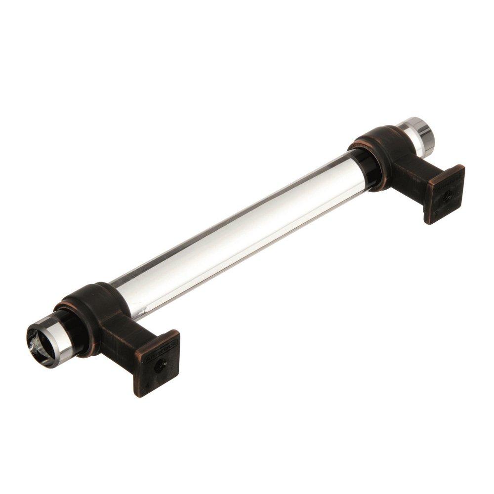 Glacio 5-1/16 in (128 mm) Center-to-Center Clear/Oil-Rubbed Bronze Cabinet Pull 