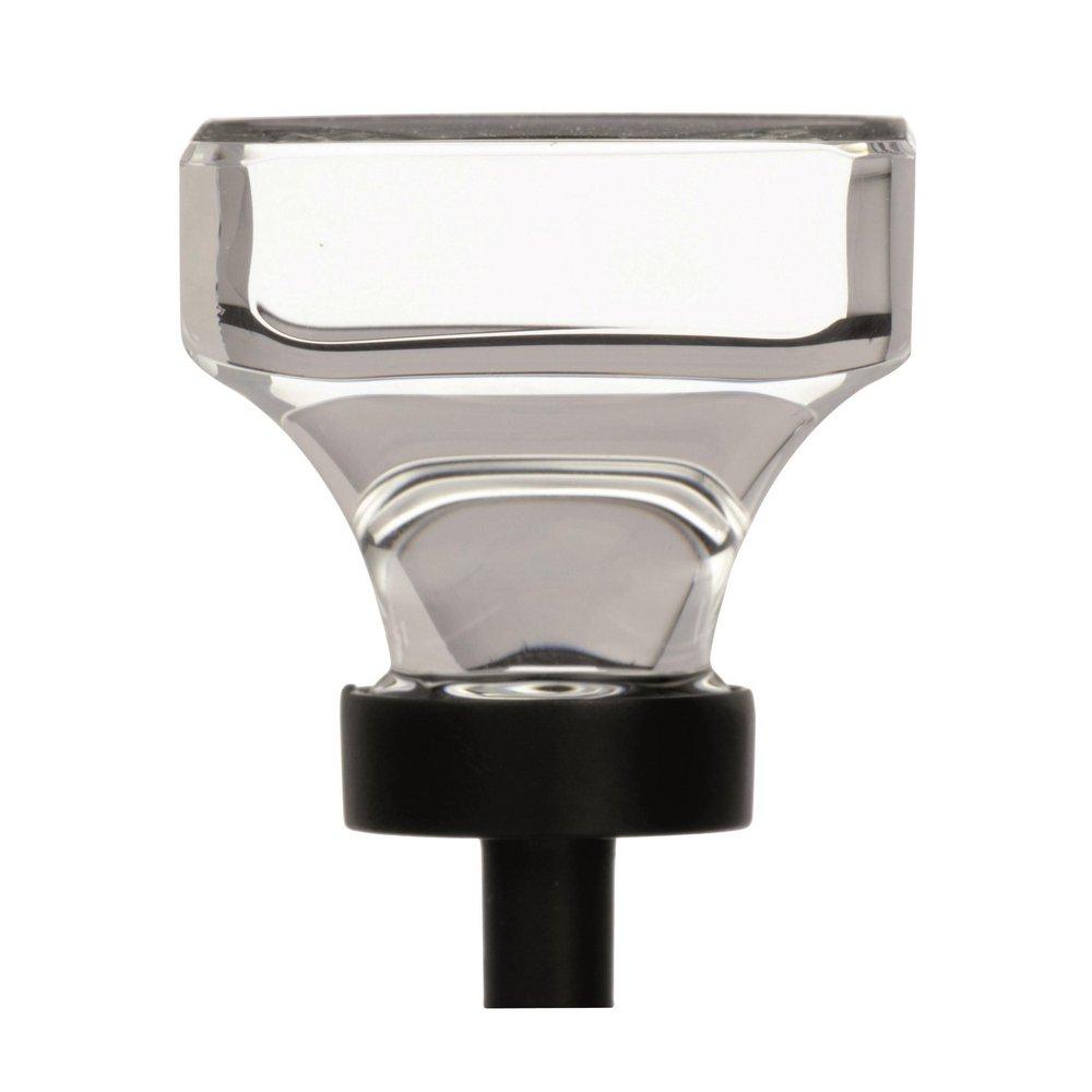 Amerock Clear/Black Bronze Glacio 1-3/8 in (35 mm) Length Clear/Black Bronze Cabinet Knob 