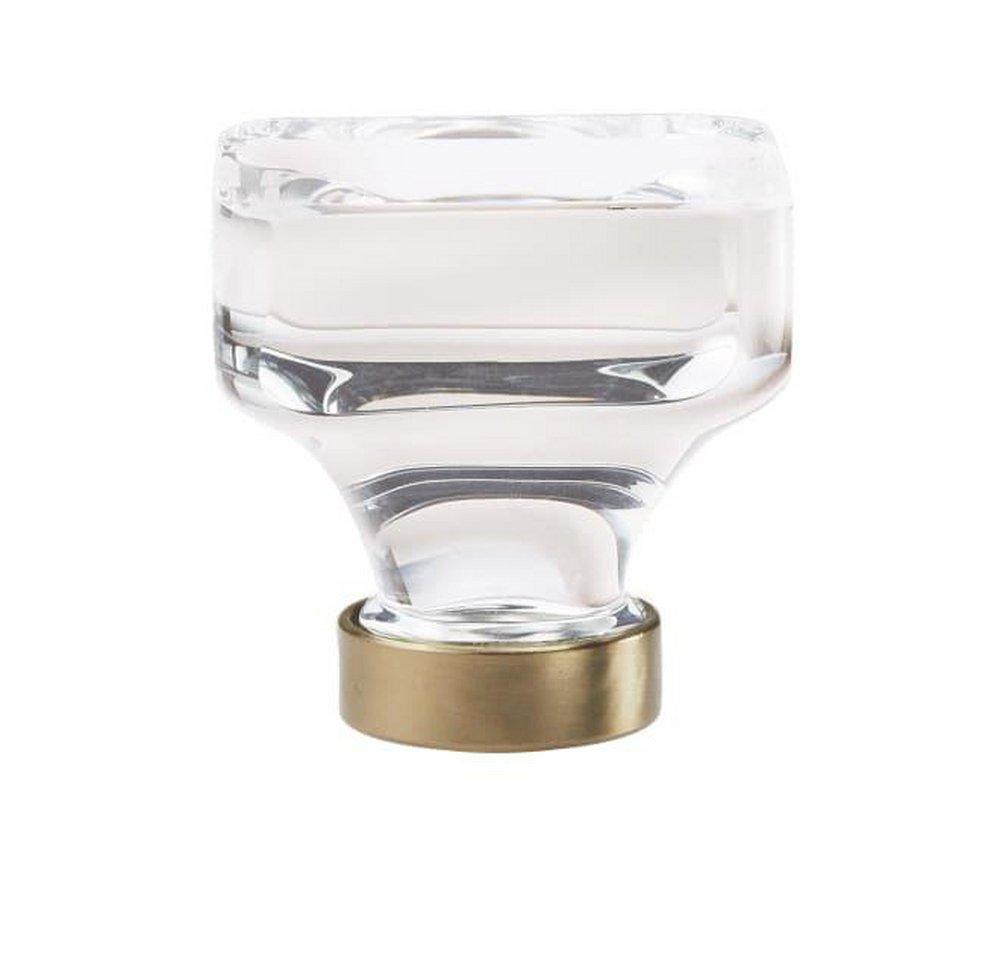Amerock Clear/Golden Champagne 1-3/8 in. Knob 